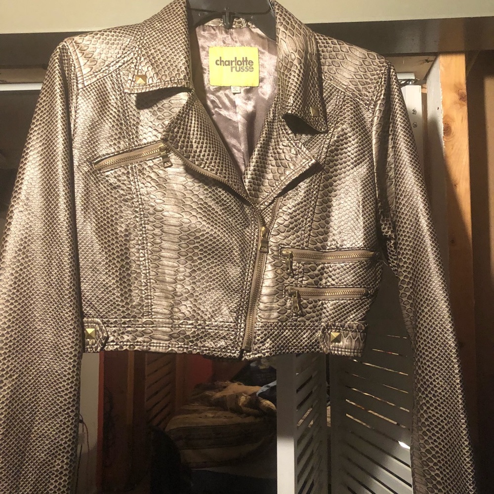 Patterned Leather Jacket